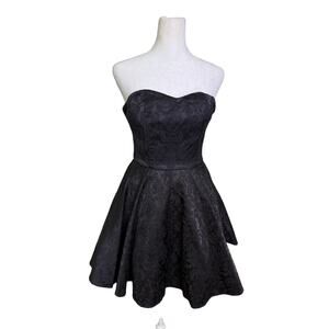 Forever 21 Black Strapless Midi Dress